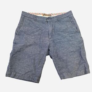 Ben Sherman Men's Size 32 blue linen shorts